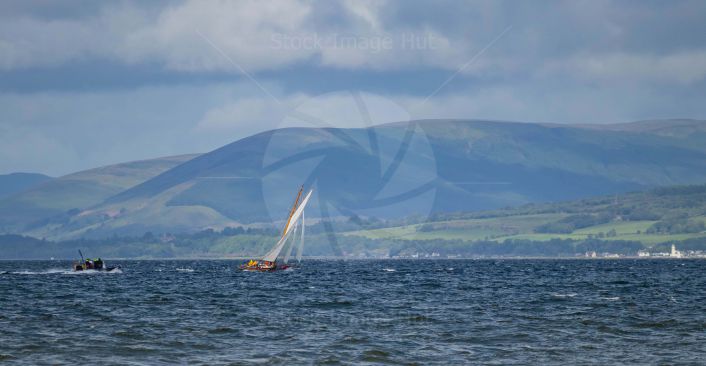 Racing Yacht And Rib
