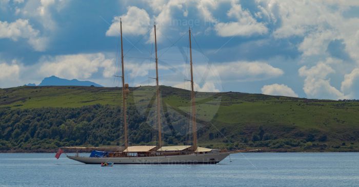Massive Yacht At Anchor
