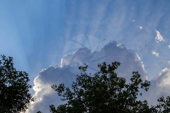 Sun Rays Through Clouds