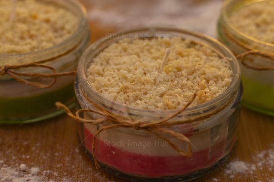 Real wax candles made in the form of cupcakes