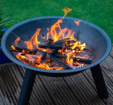 Dancing Flames Of Outdoor Firepit