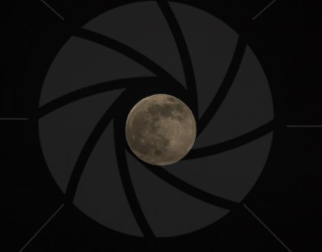 Full moon showing fantastic detail on a clear winter night