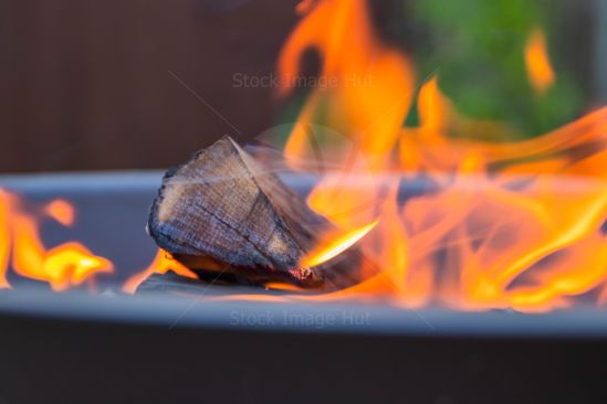 Burning logs