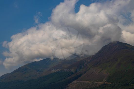 Low Clouds Over Mountain