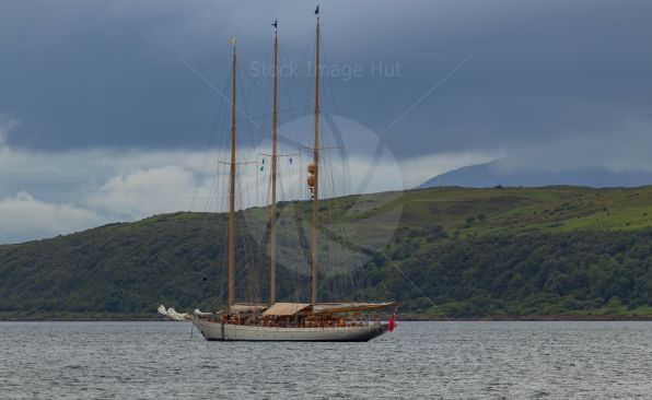 Tall Three Masted Yacht