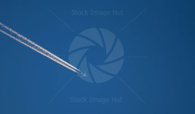 Airplane Across Sky