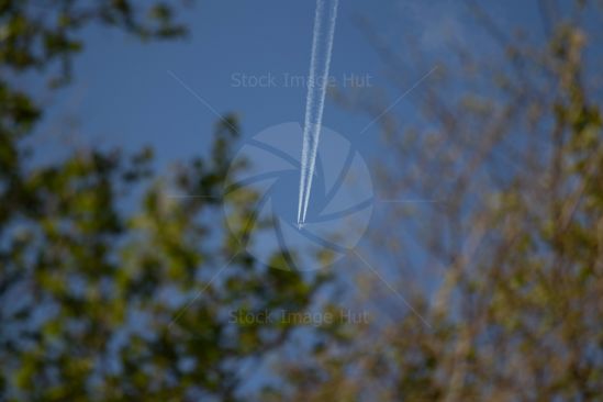 Airplane Leaving Trails
