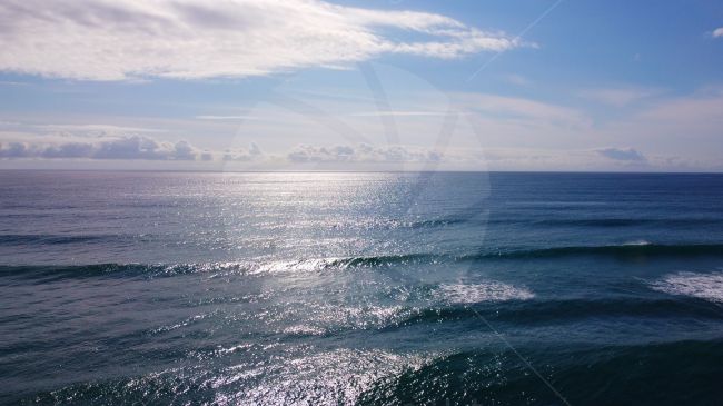 Sunshine on beautiful sea from a drone at surfers paradise, Queensland, Australia