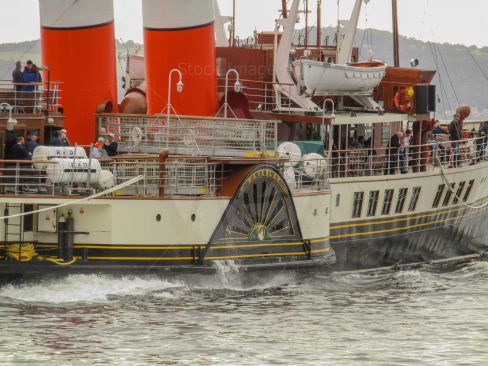 Close up of the massive paddles on the Waverley