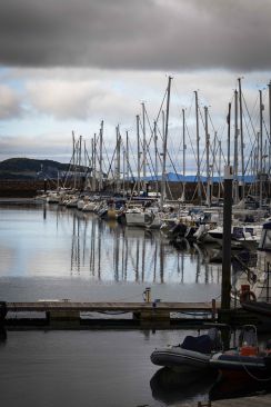 Yachts safe in marina as storm clouds gather